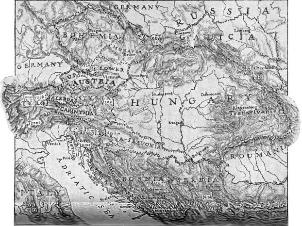 [Austria-Hungary Physical Map.]
