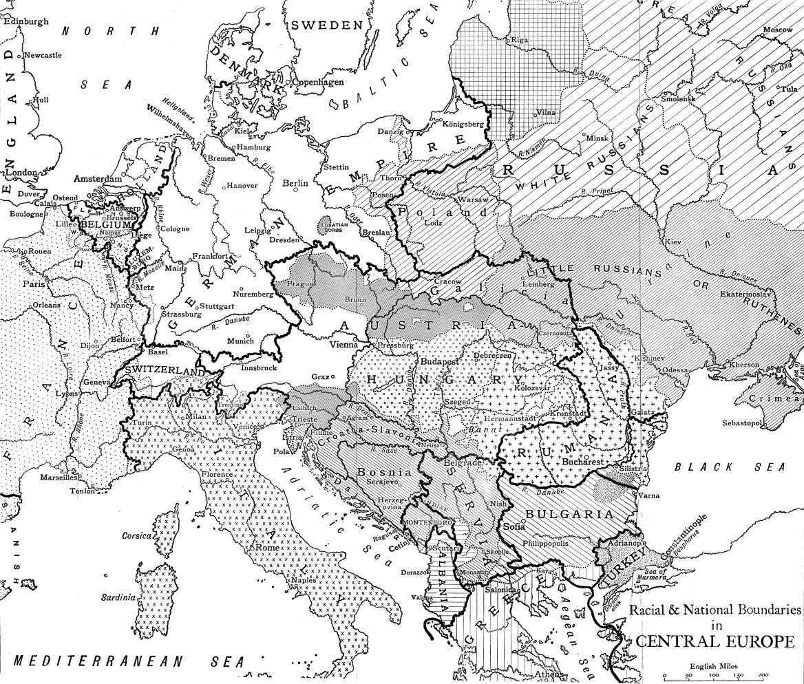 [Racial and national boundaries in central europe]
